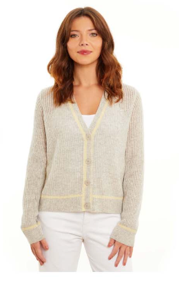 &Isla Tegan Mesh V Cardi