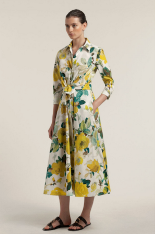 Sara Roka Roses Tie Dress