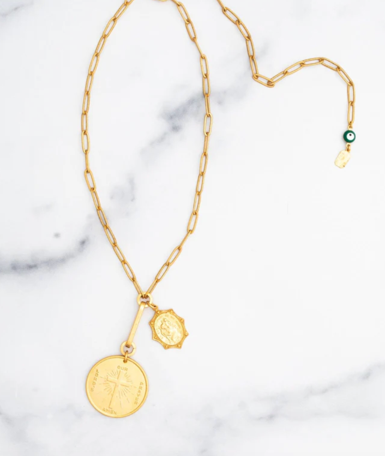 Elizabeth Cole St. Christopher Necklace