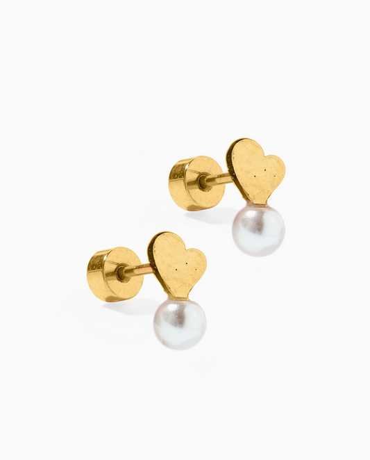 Linny Heidi Pearl Heart Earring