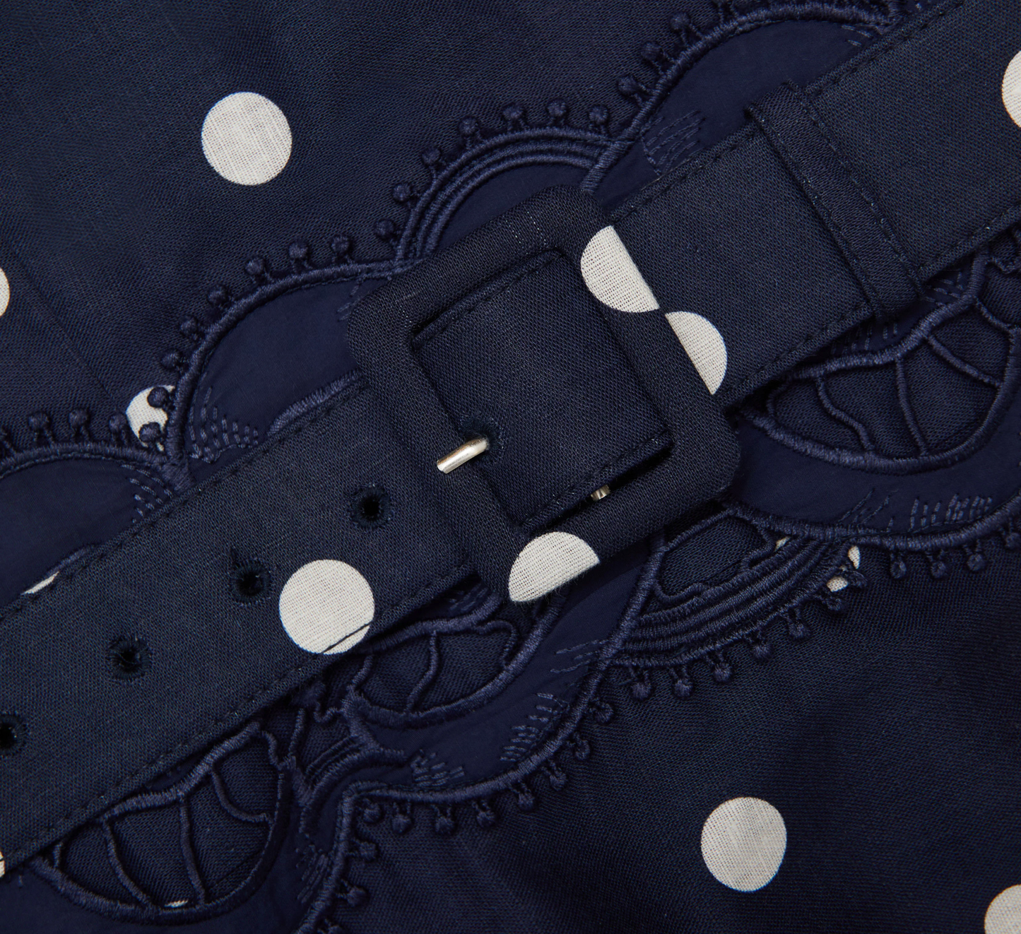 Self Portrait Linen Dot Dress