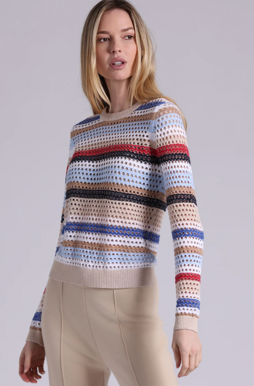 MR Stripe Mesh Sweater