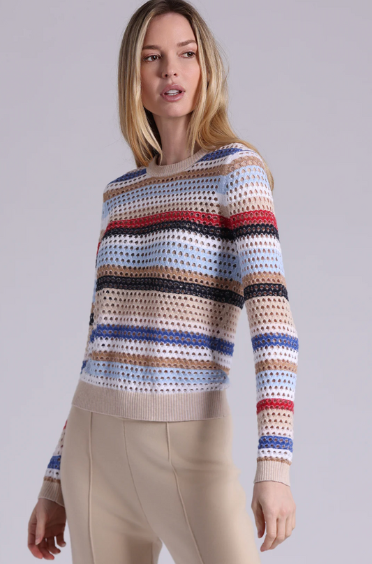 MR Stripe Mesh Sweater
