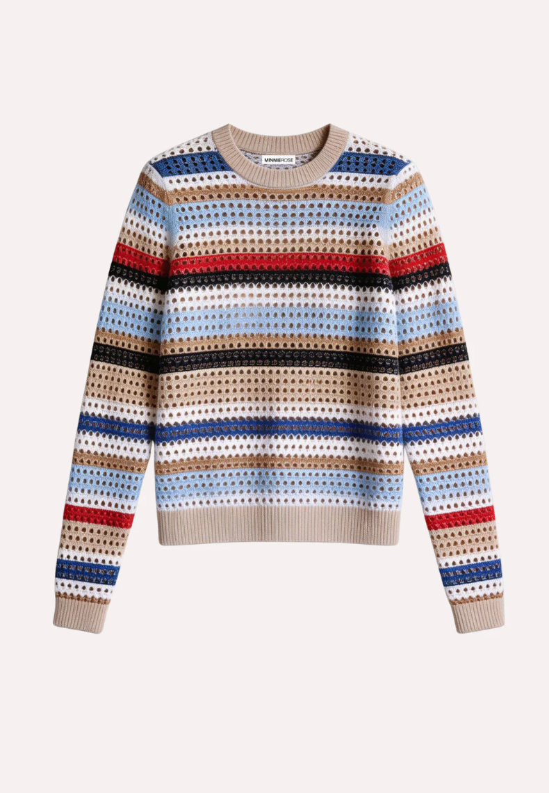 MR Stripe Mesh Sweater