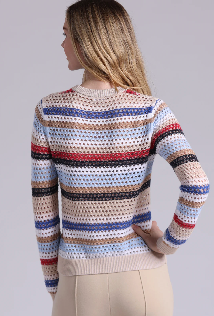 MR Stripe Mesh Sweater