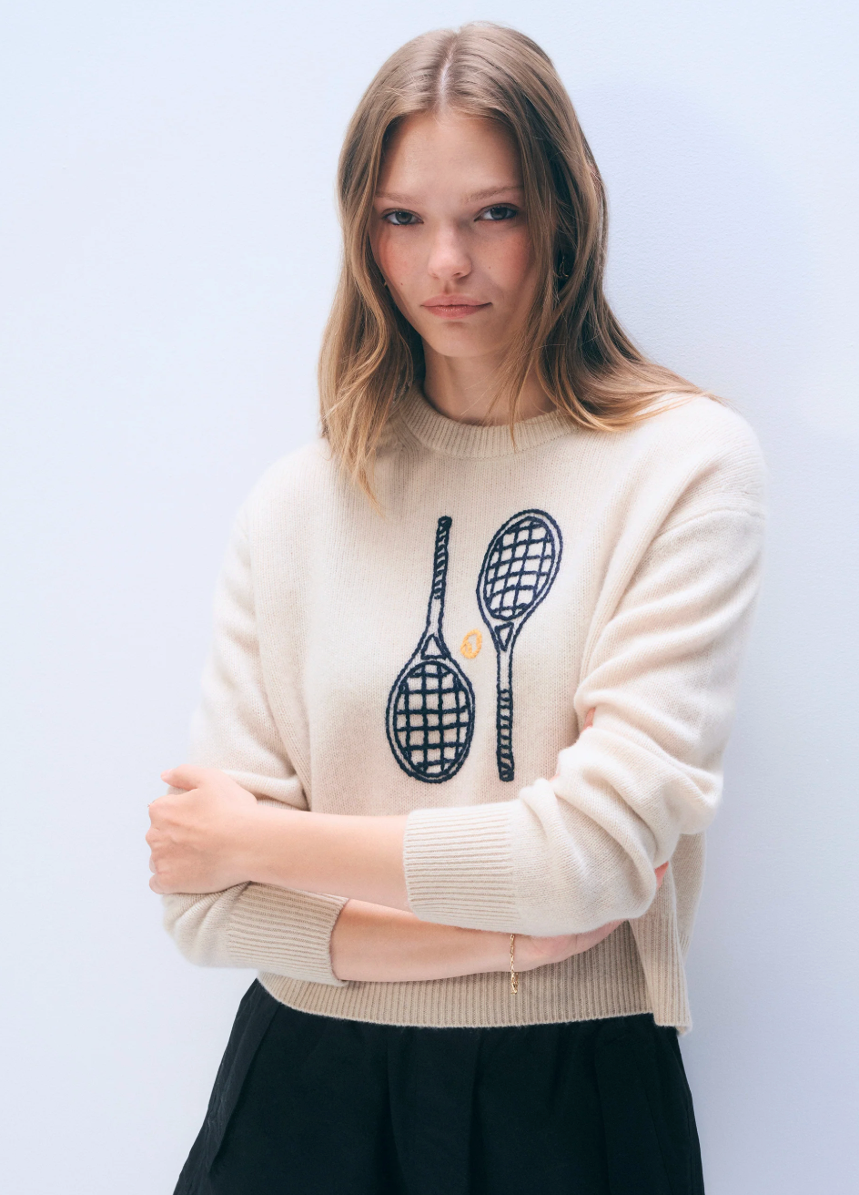W&W Tennis Racquet Sweater
