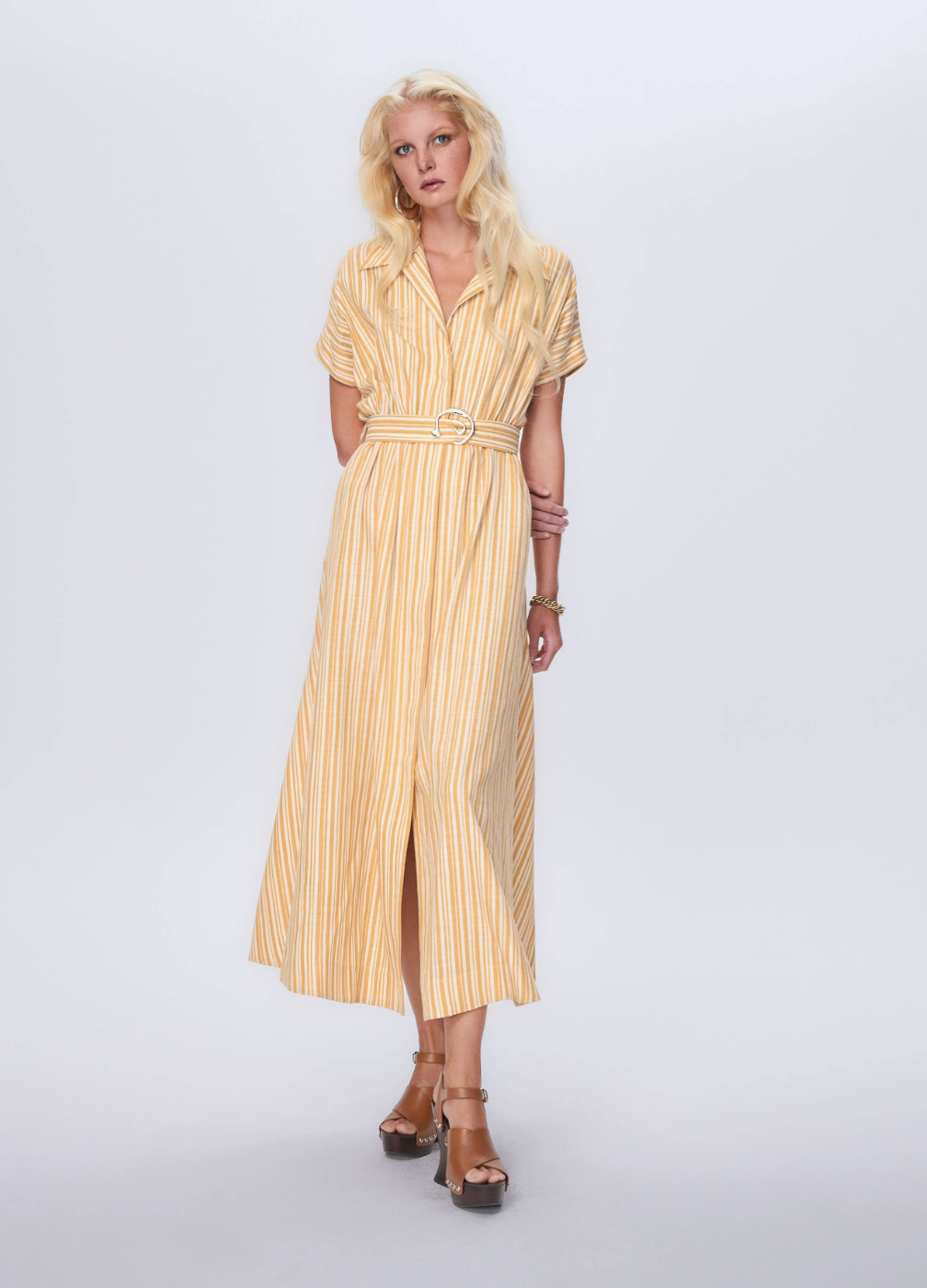 Theo Astraea Lurex Stripe Dress