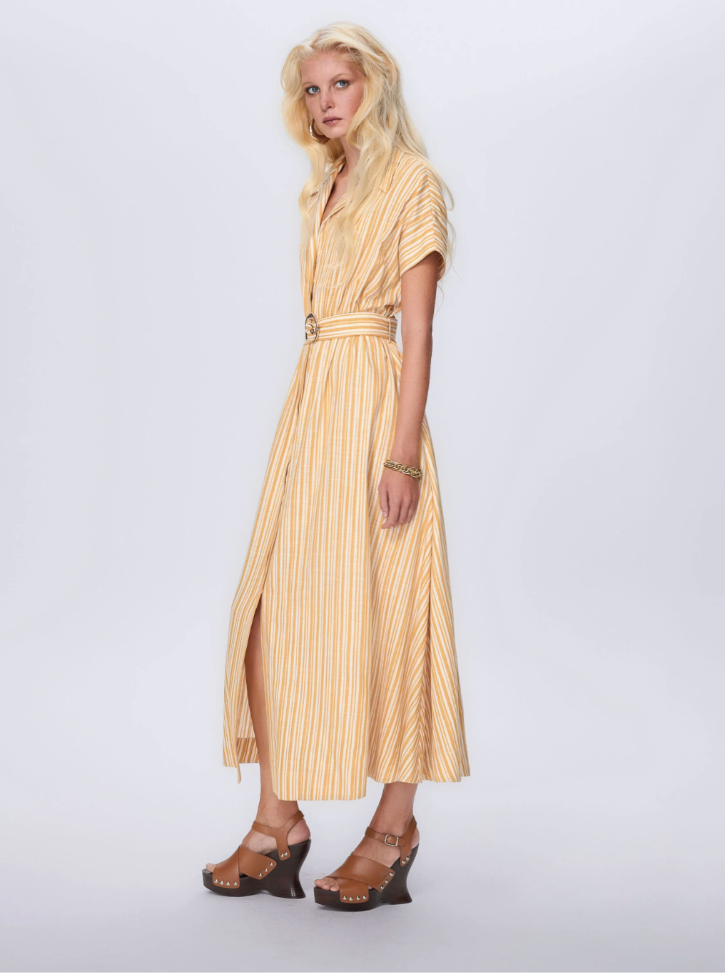 Theo Astraea Lurex Stripe Dress
