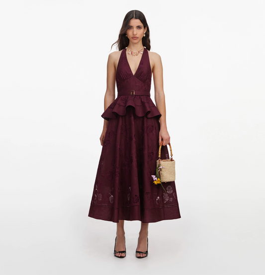 Self Portrait Peplum Midi