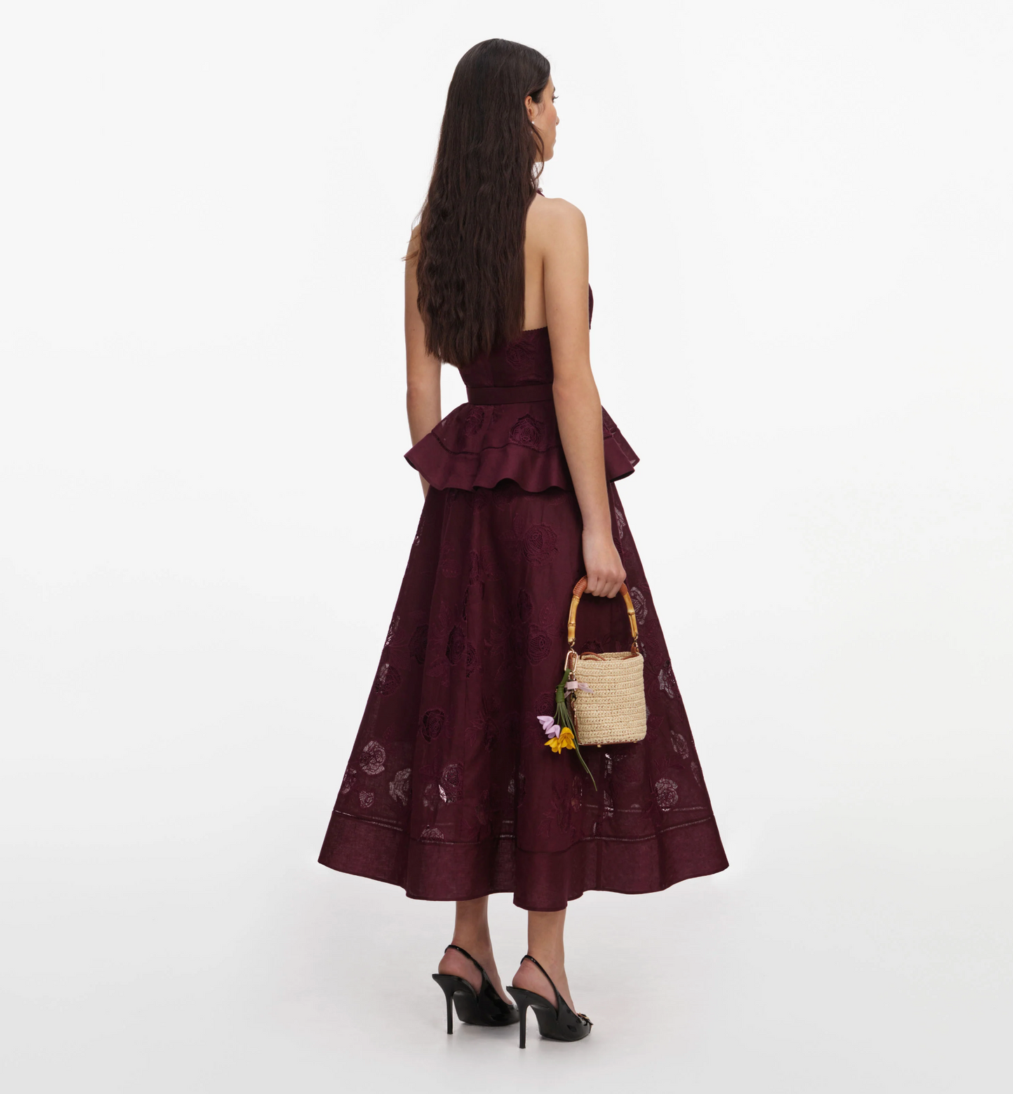Self Portrait Peplum Midi