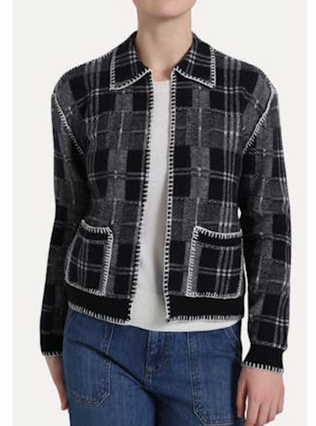 MR Plaid Cardi Jkt