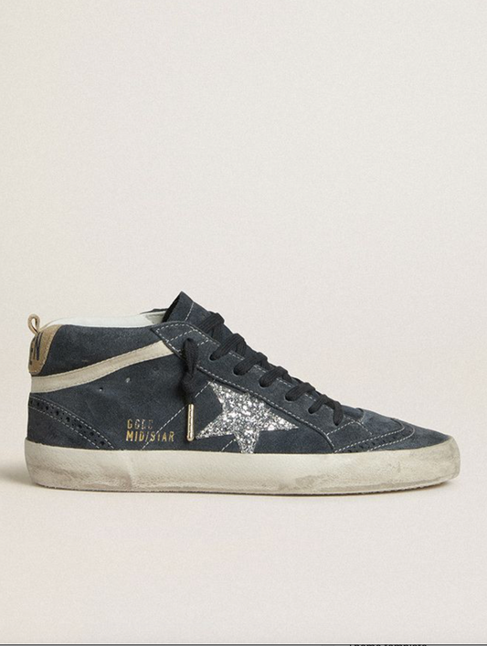 GG Mid Star Suede Glitter