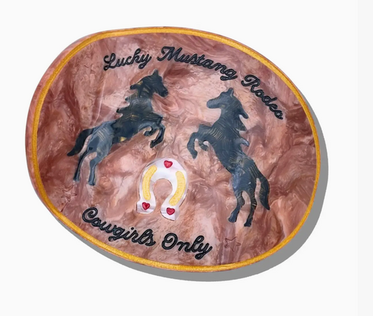 Solar Eclipse lucky Mustang Claw Clip