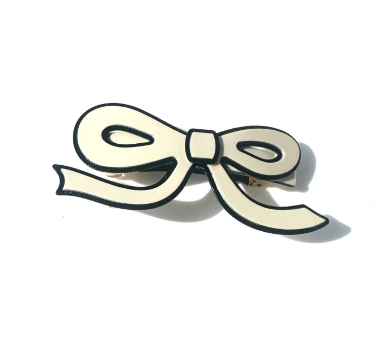 Solar Elipse Acetate Bow Clip