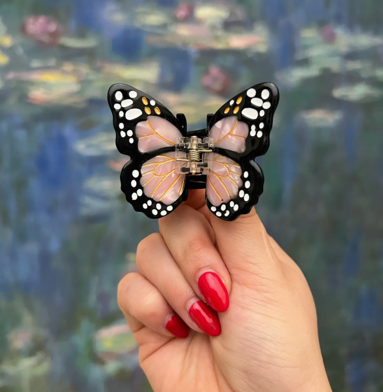 Solar Eclipse Pink Monarch Claw Clip