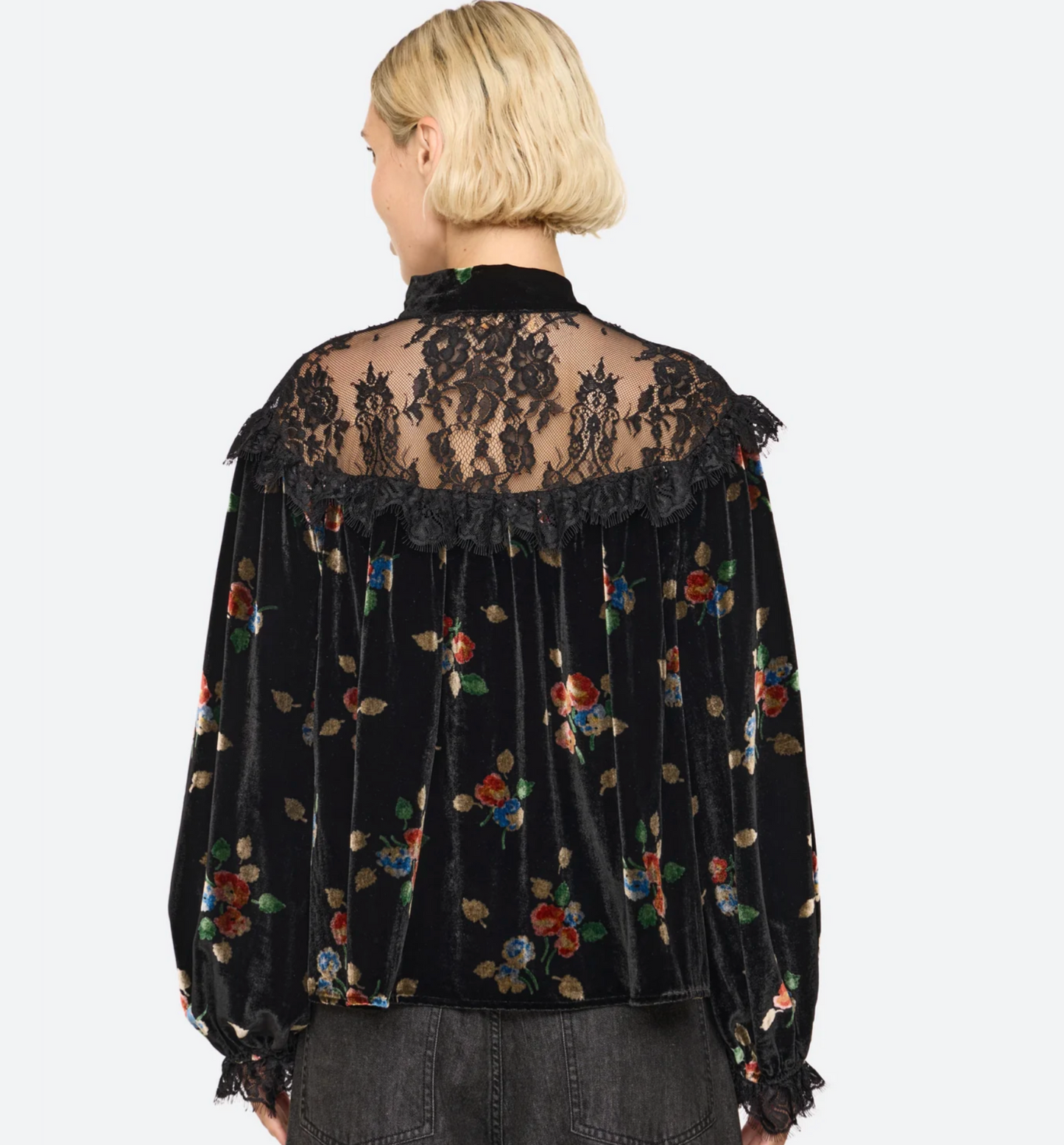 Sea NYC Leda Tie Neck Top