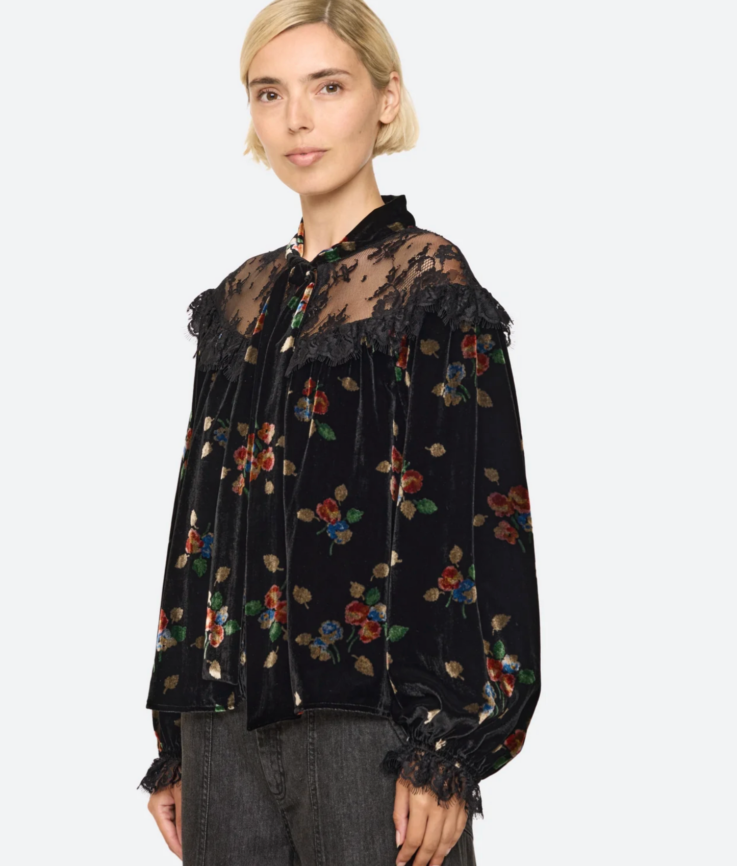 Sea NYC Leda Tie Neck Top