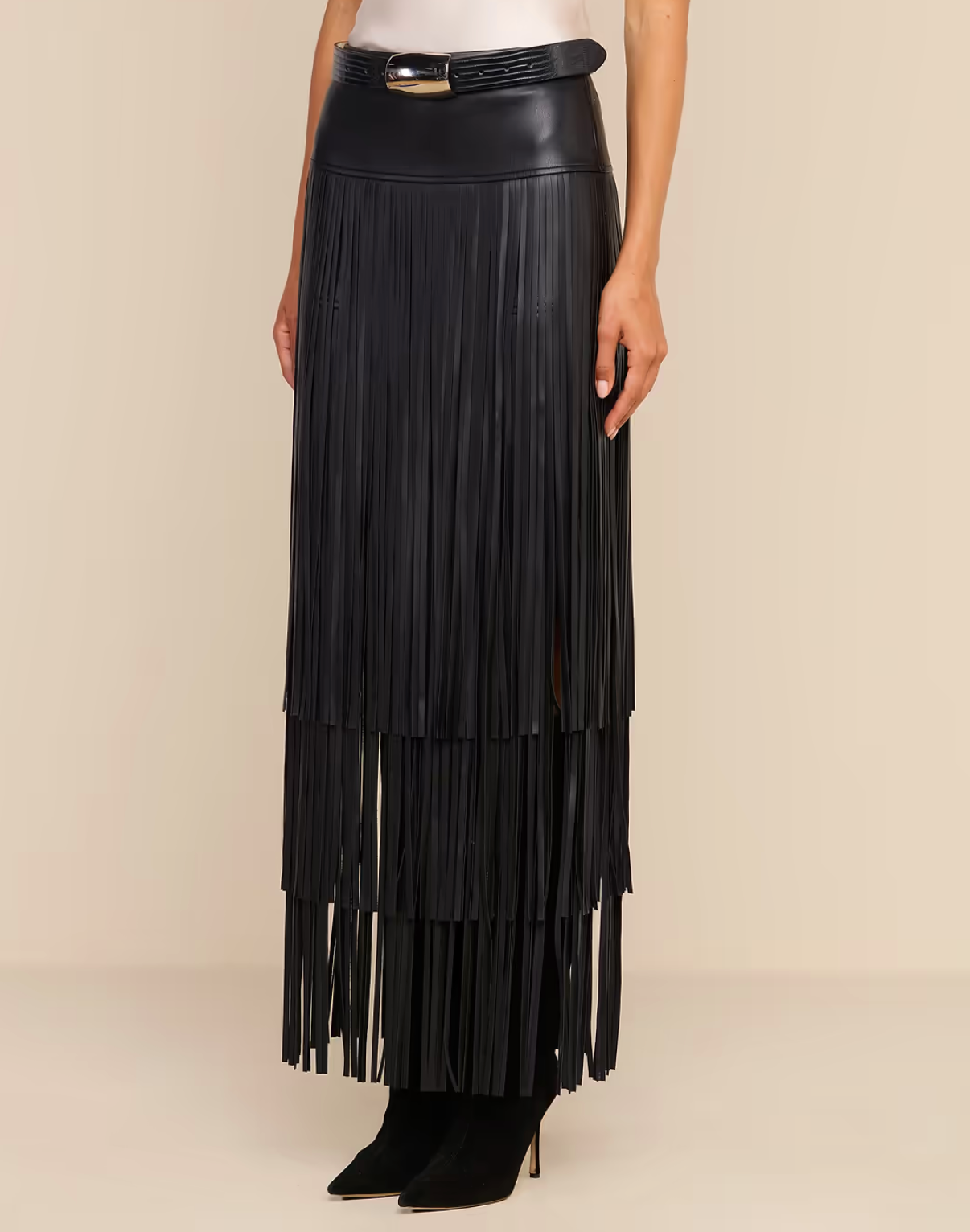 L'Agence Karoline Fringe Skirt
