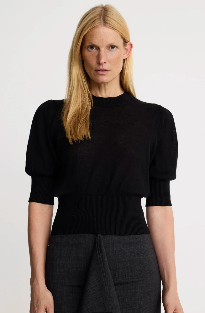Smythe Cropped Pouf Sweater