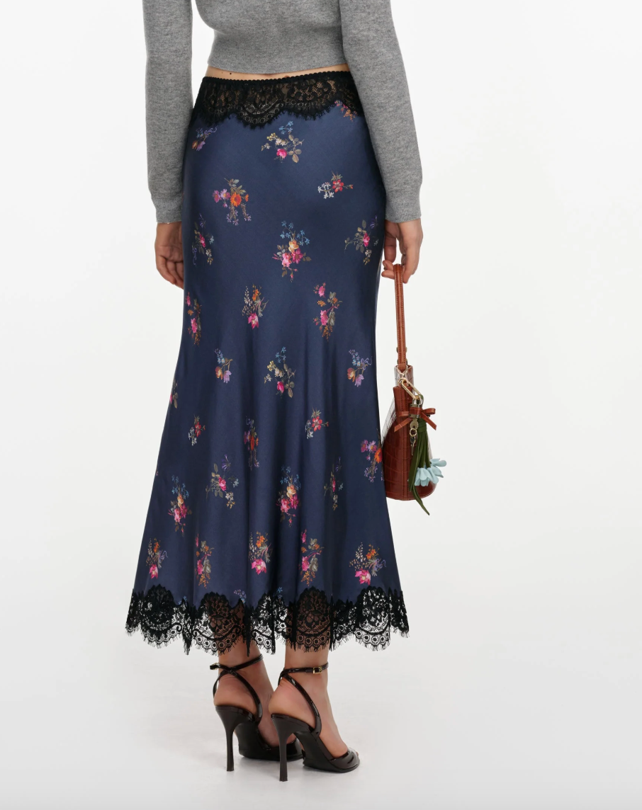 Self Portrait Lace Midi Skirt