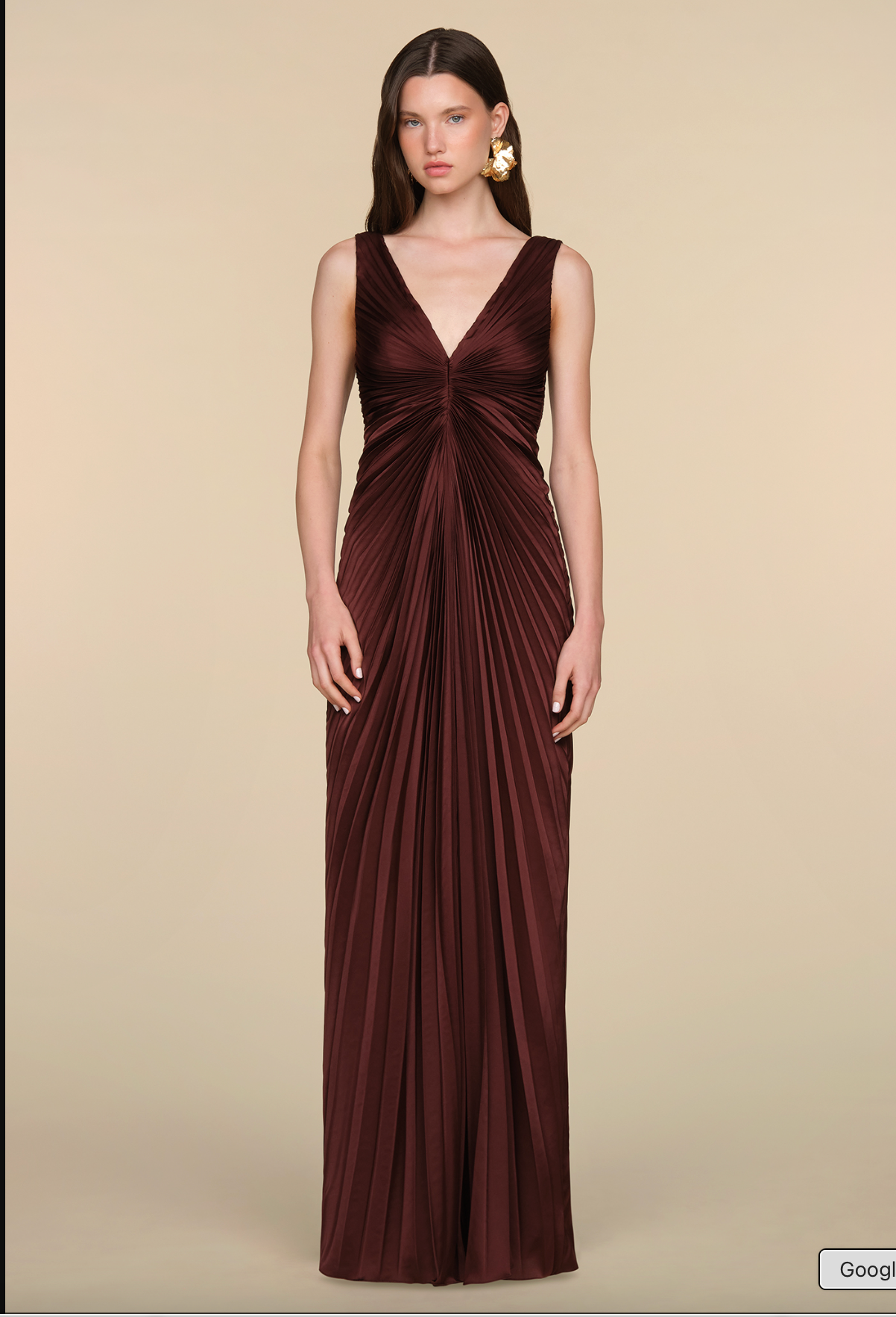 AMUR Pippa Pleated Gown