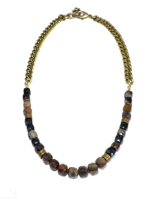 Rachel Nathan Petrified Wood & Tourmaline