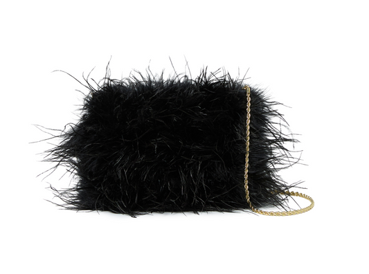 LR Zahara Feather Clutch
