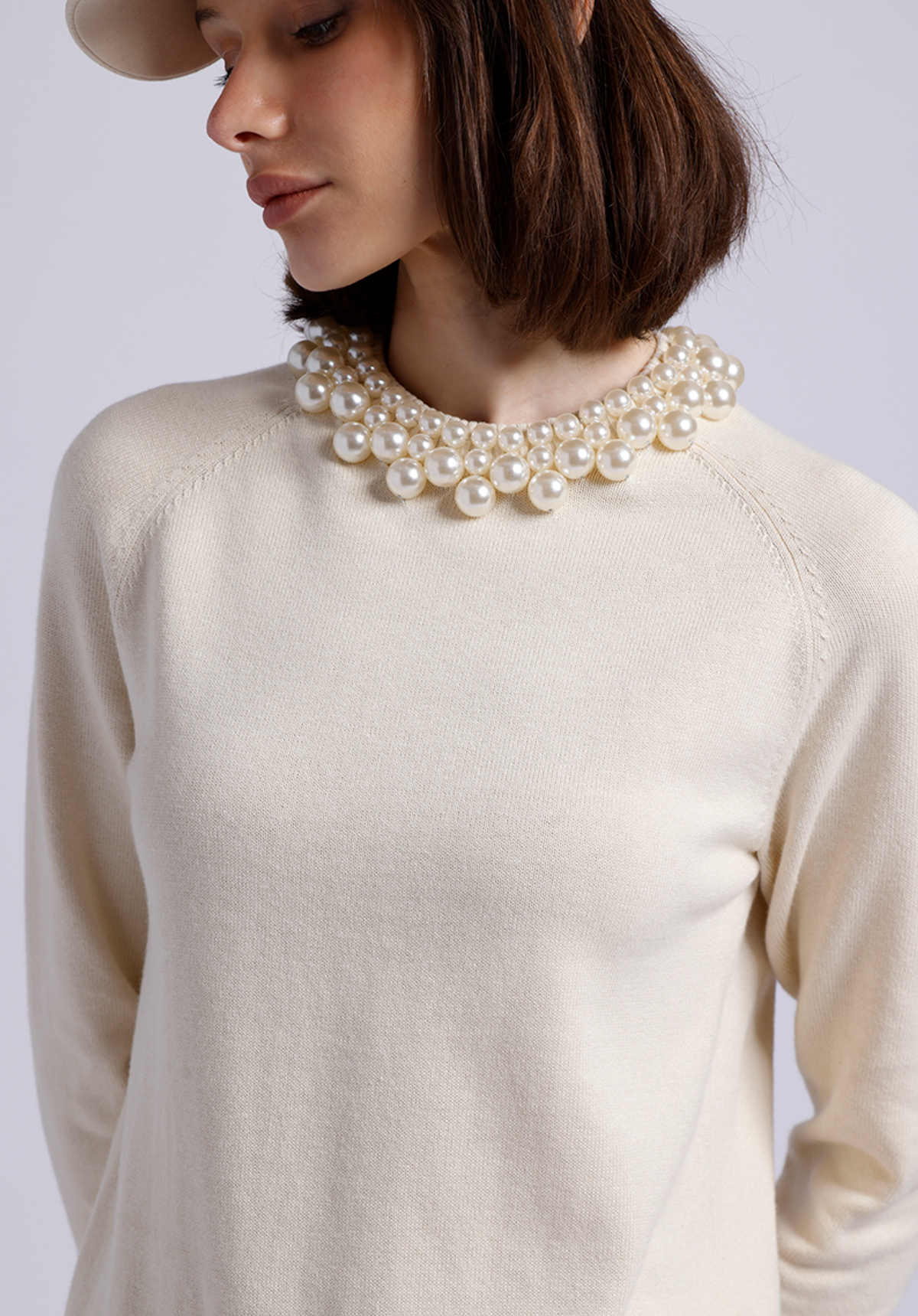MR L/S Pearl Trim Crew