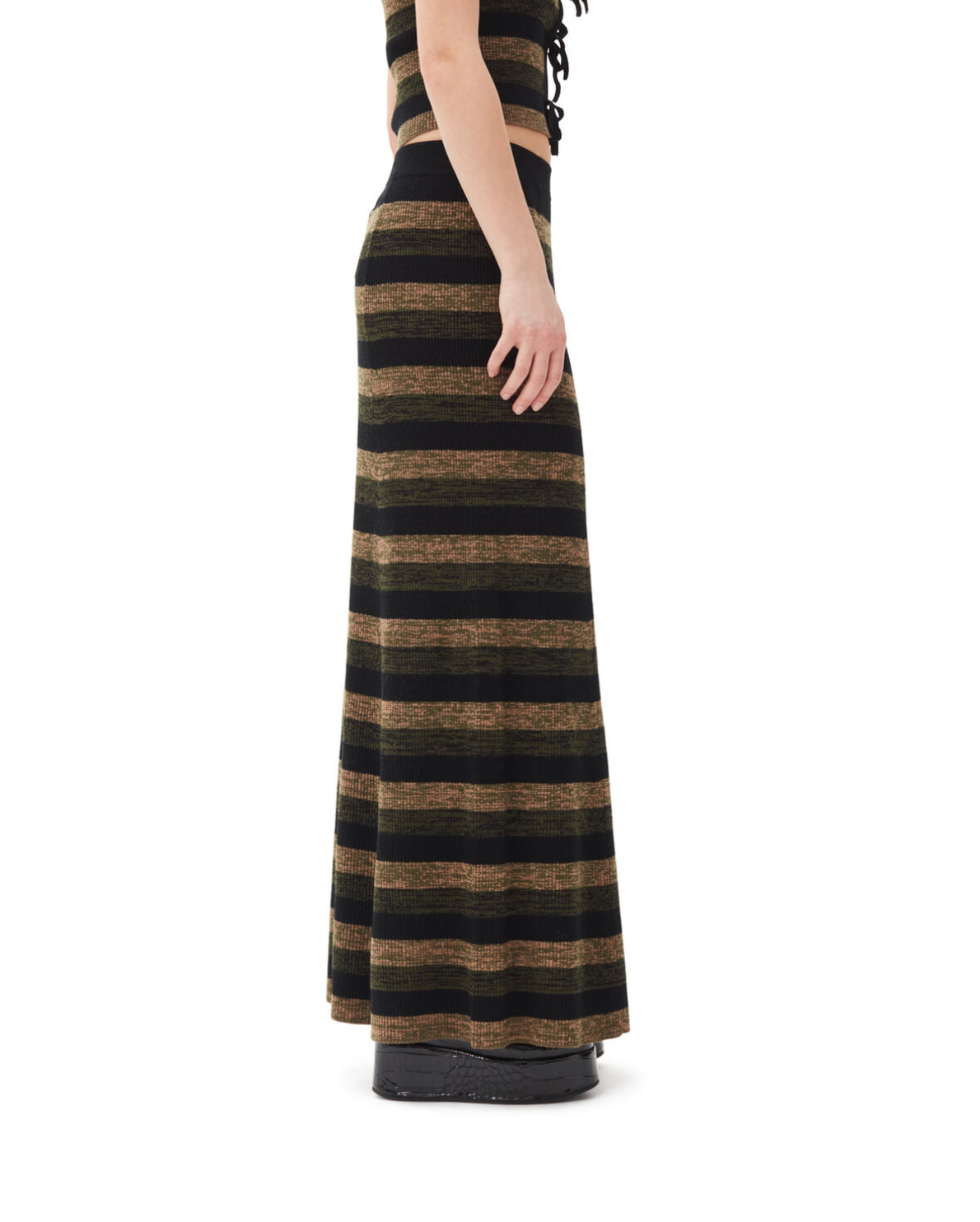 Ganni Ribbed Maxi Skirt