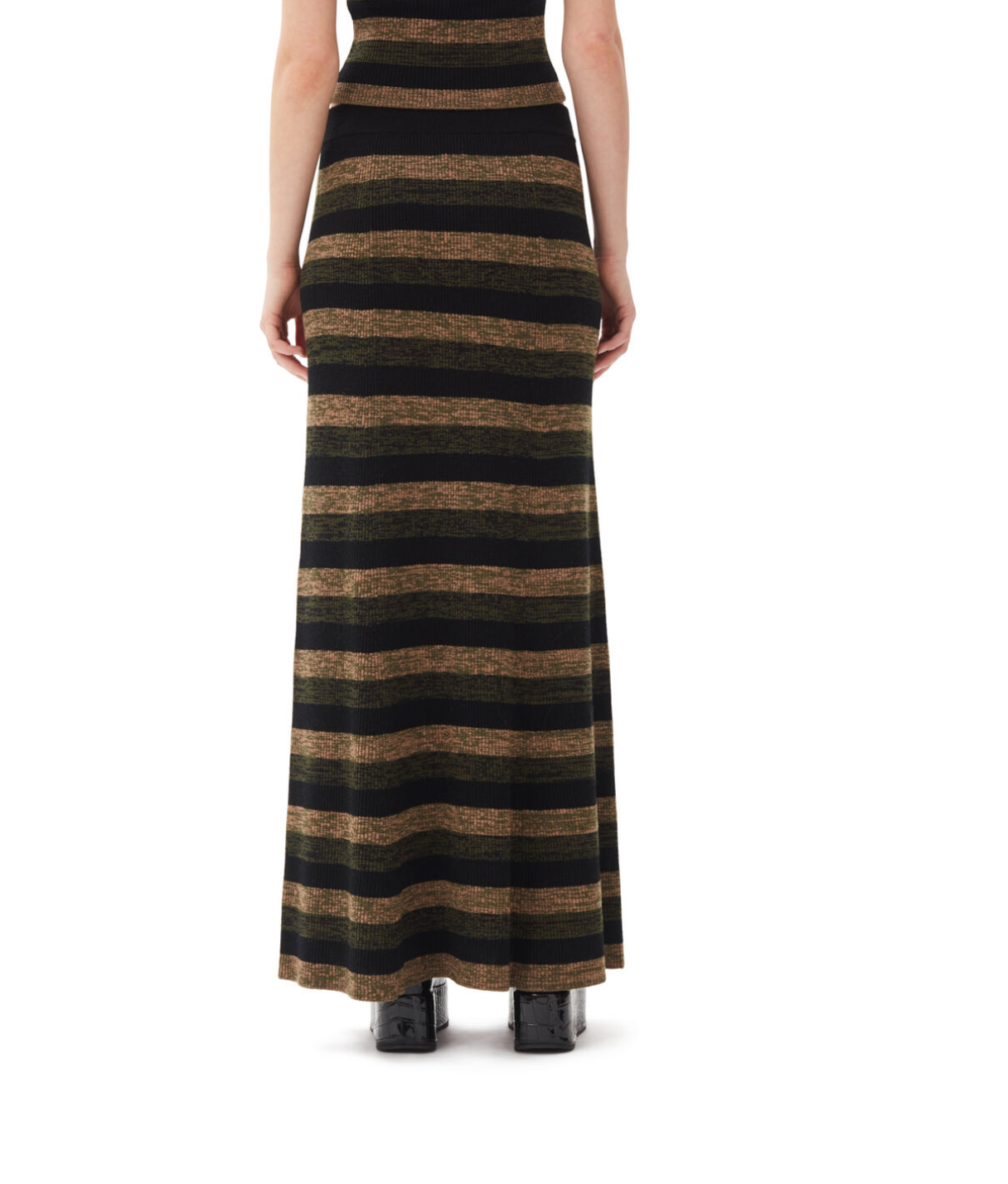 Ganni Ribbed Maxi Skirt