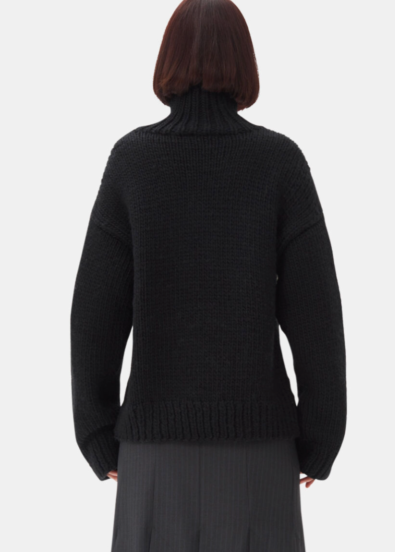 Ganni Graphic Wool Turtleneck