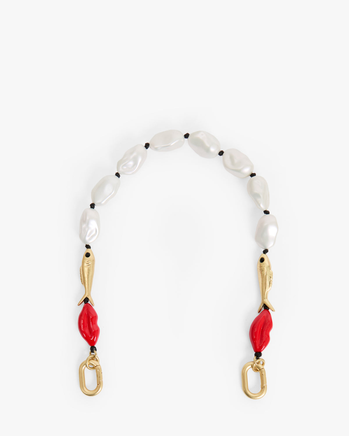 Clare V Shortie Strap in Multi Charm, front view