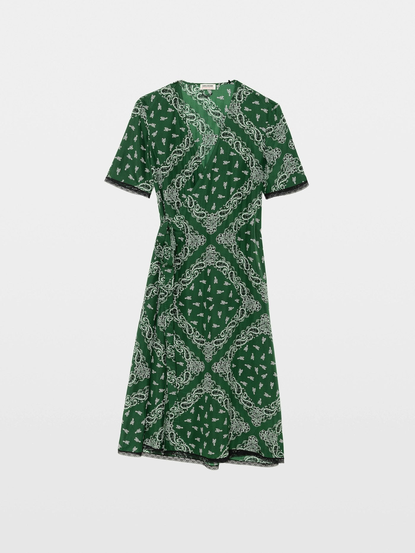 Zadig & Voltaire Reforme Bandana Dress in Meadow green, front product view