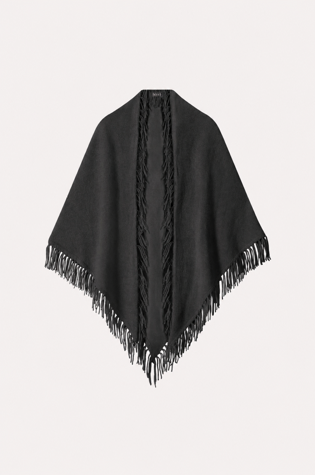 MR Cashmere Fringe Shawl - Black
