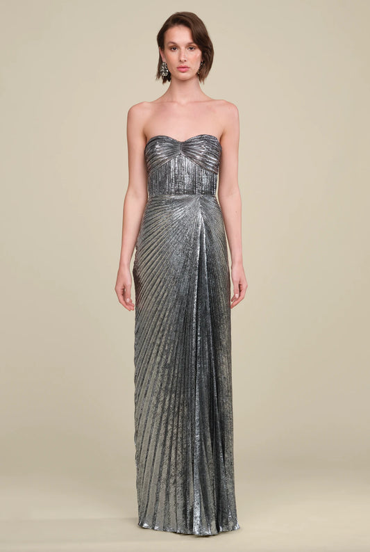 AMUR Joyceann Sweetheart Gown in Sterling
