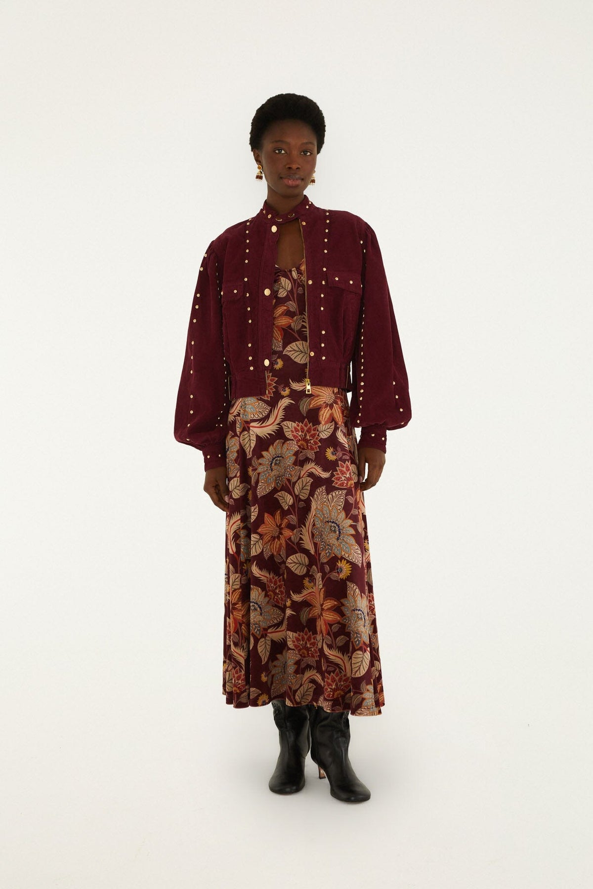 Farm Rio Studded Corduroy Jacket