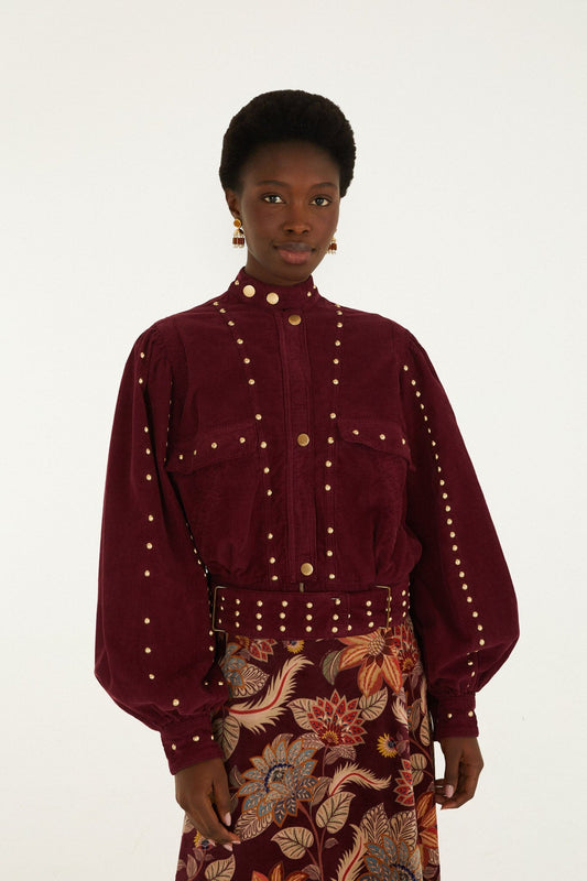 Farm Rio Studded Corduroy Jacket