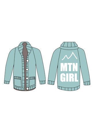 GOGO Short Mountain Girl Cardigan Mineral/Snow