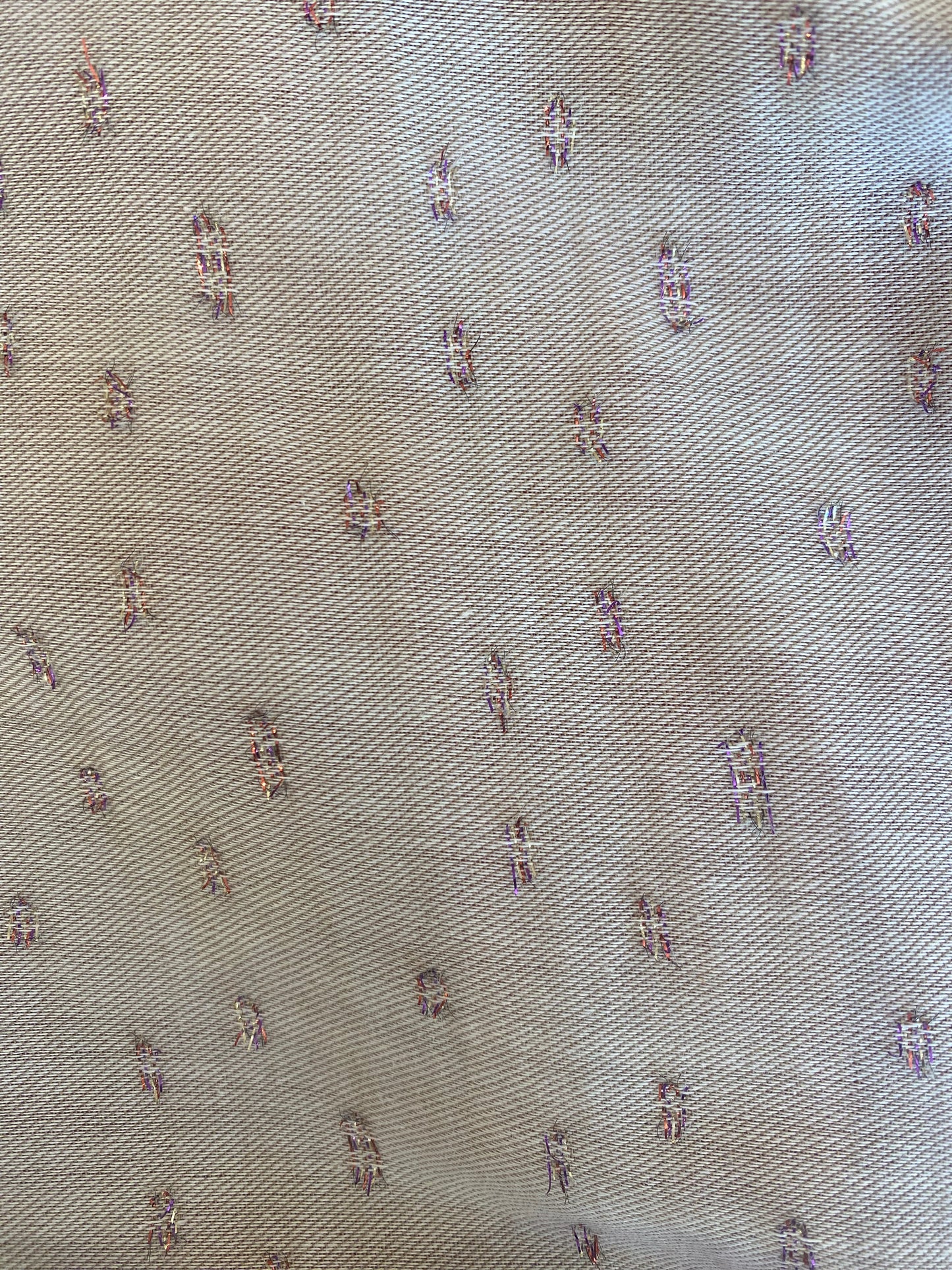 Inclan Beige Metallic Tangley Dress