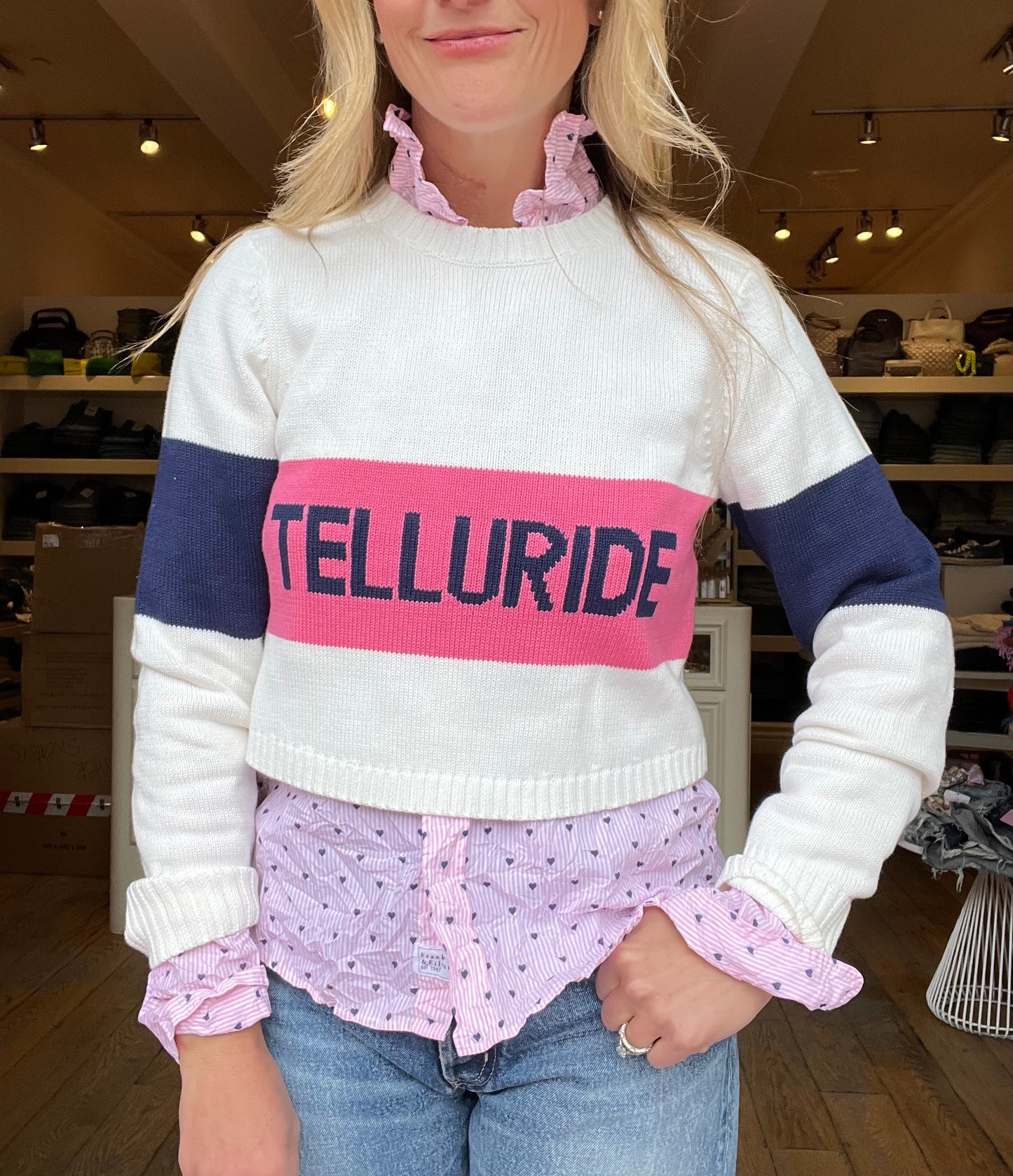 E&I Telluride Cropped Sweater