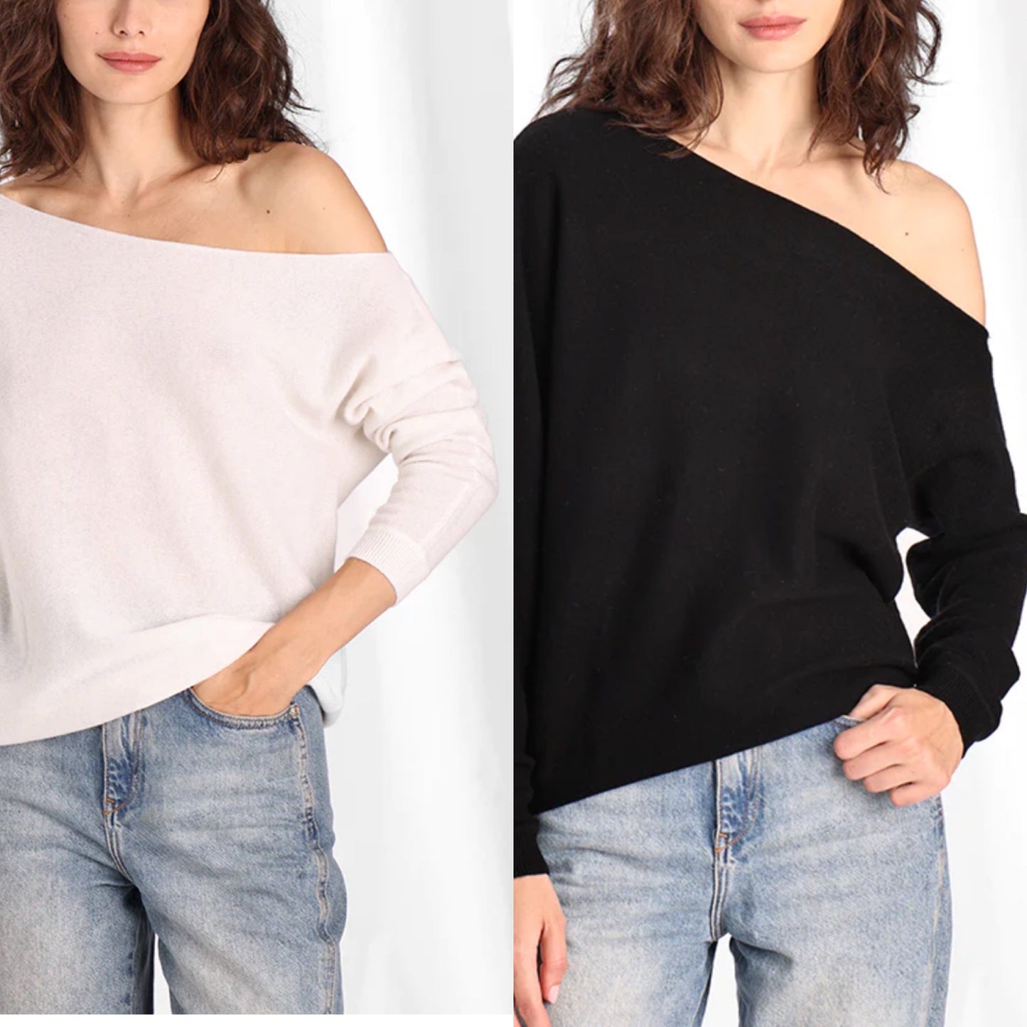 Minnie Rose Cashmere Off the Shoulder Top
