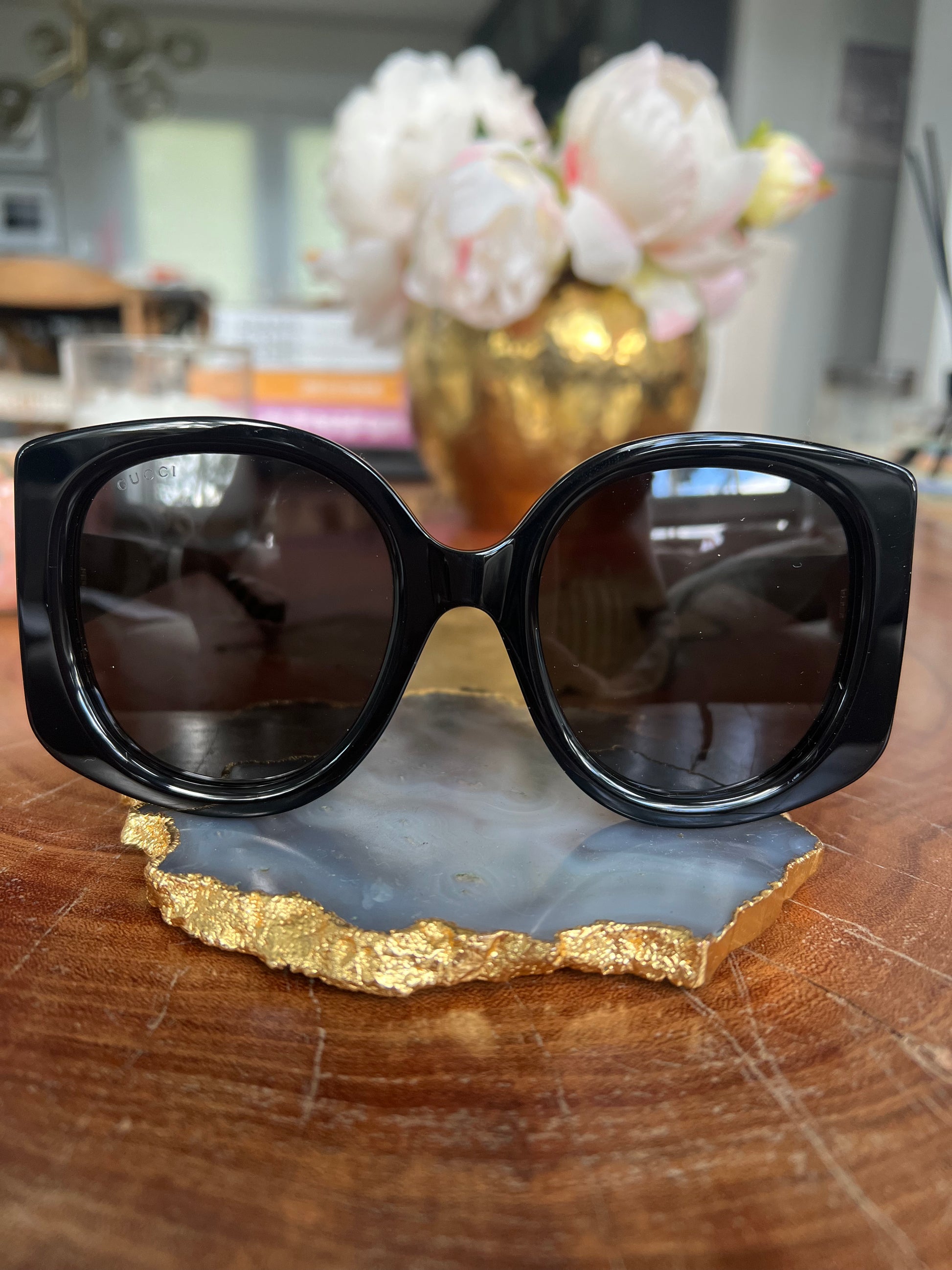 GG Black Oversized Sunglasses Two Skirts