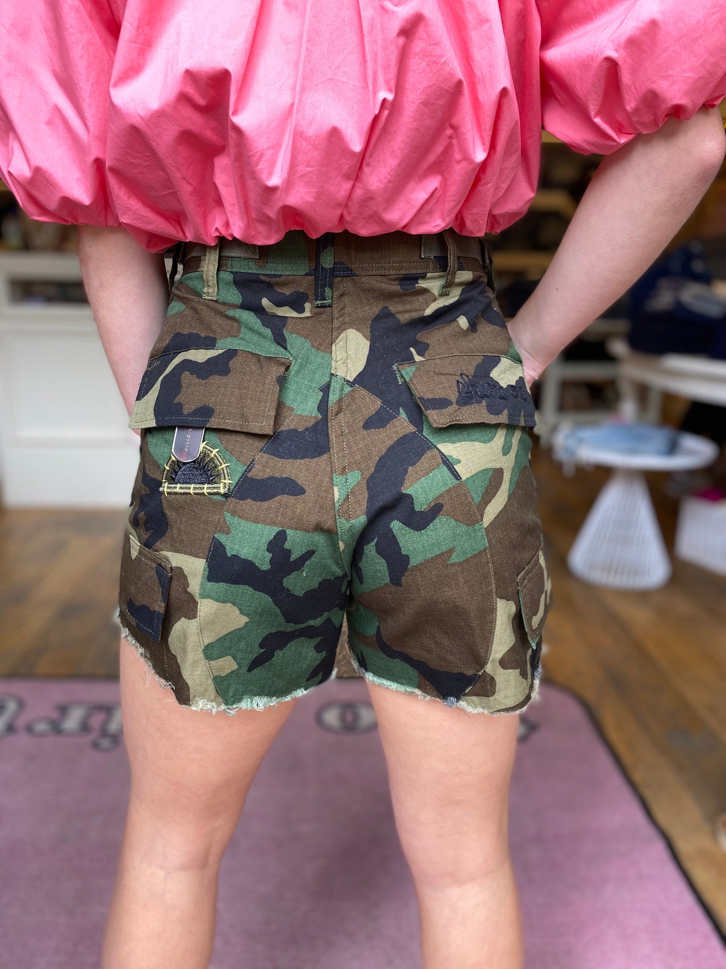 Rank & Sugar Camo Star Shorts