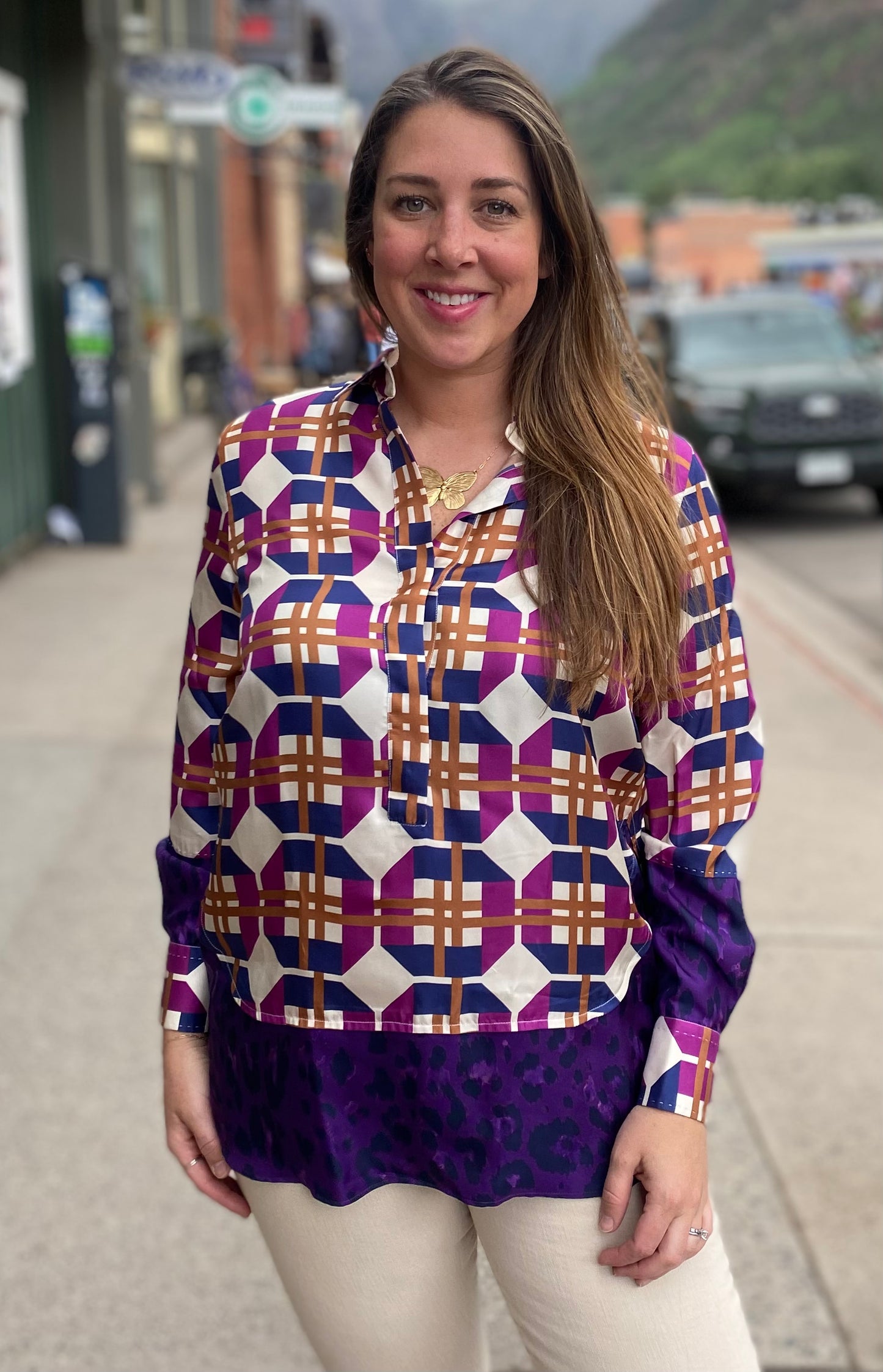 Le Sarte Kaleidoscope Blouse