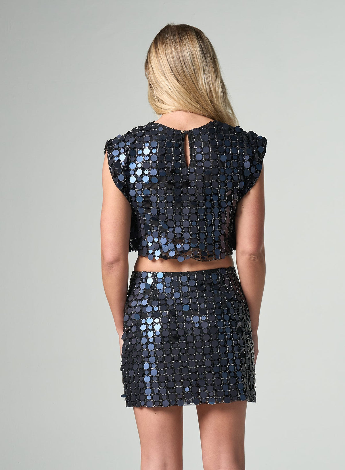 JBQ Adrienne Skirt in Sapphire, alternate view with matching Nori Top
