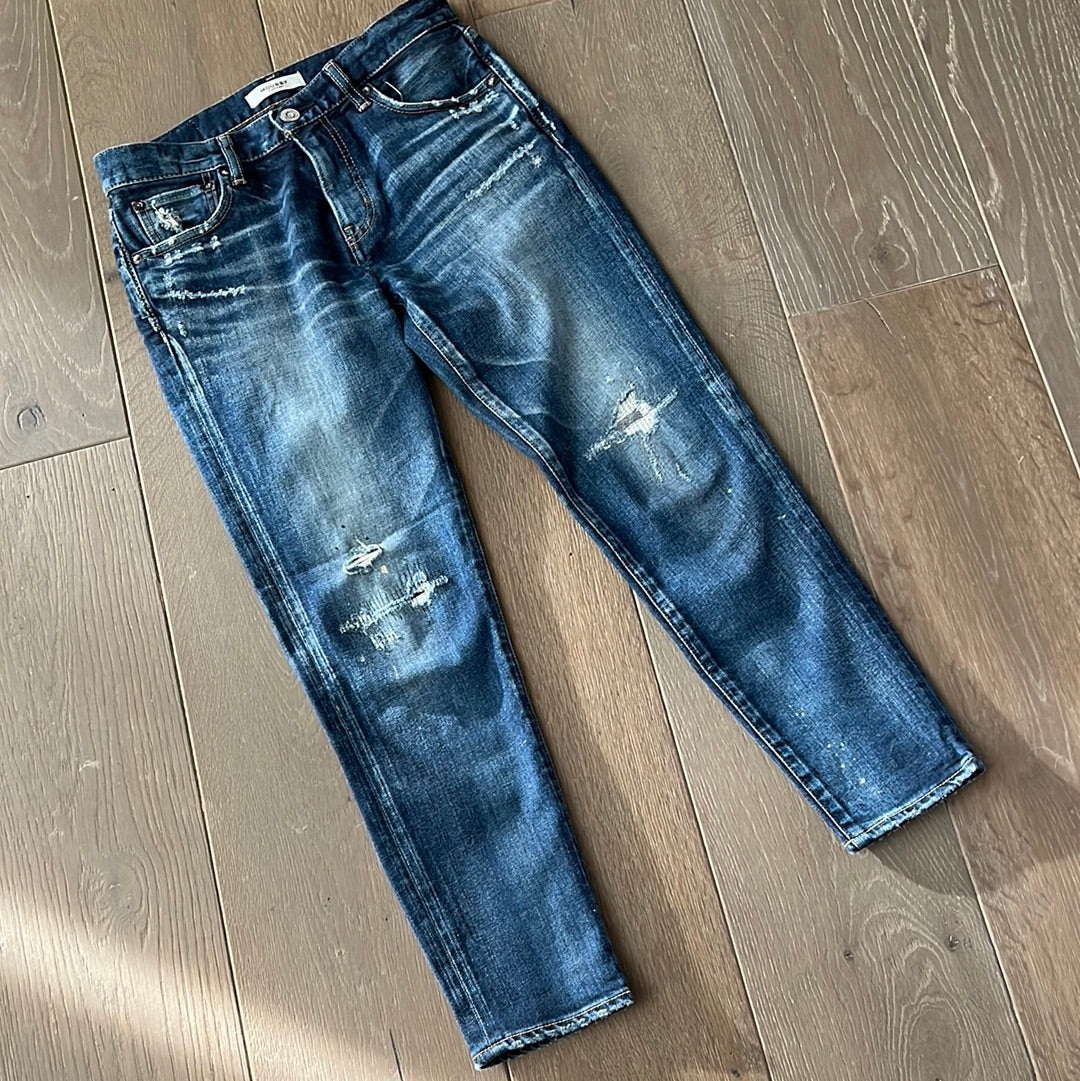 Moussy Blue Lancaster Repaired Jean