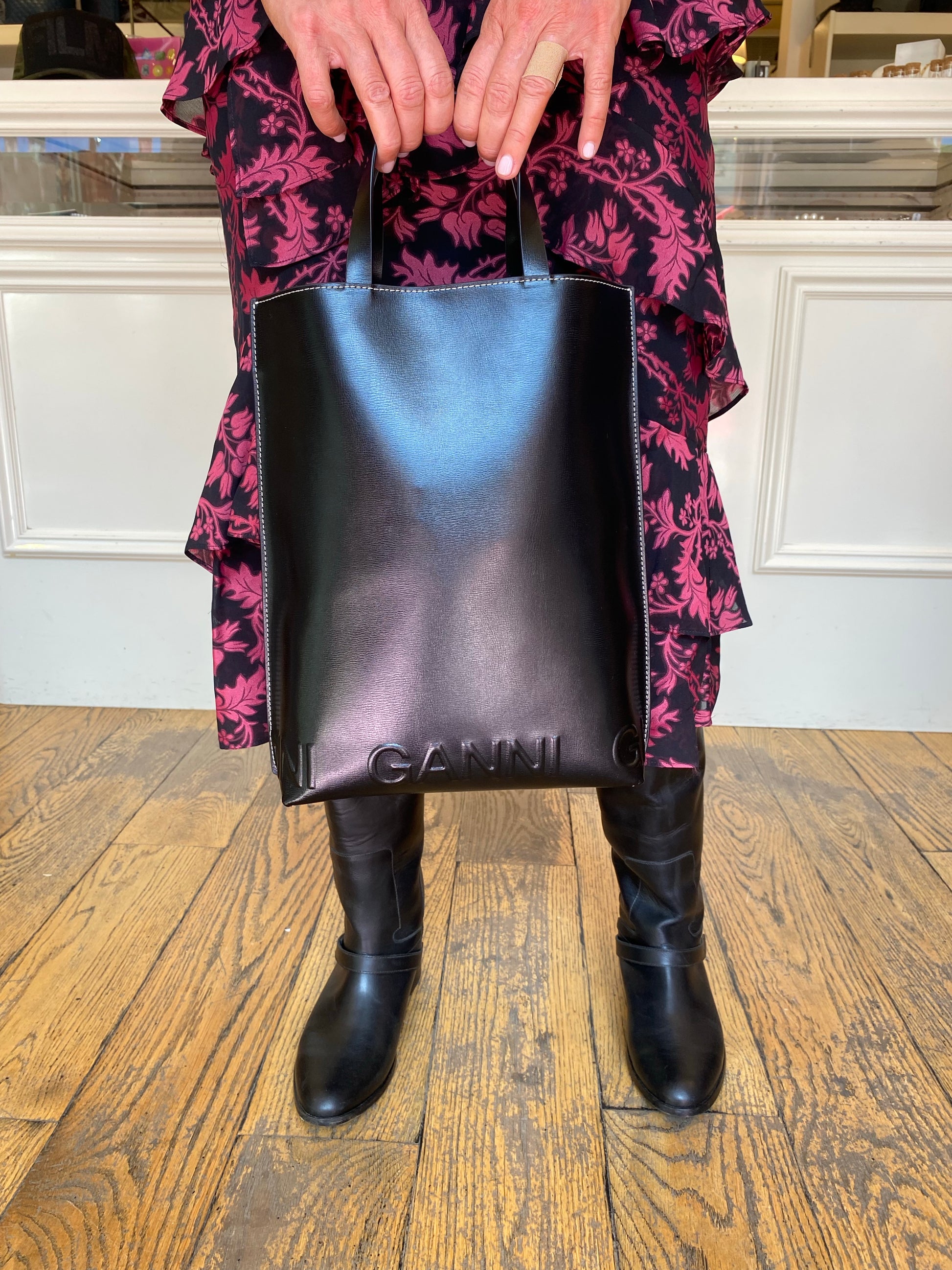 Ganni banner tote Clearance