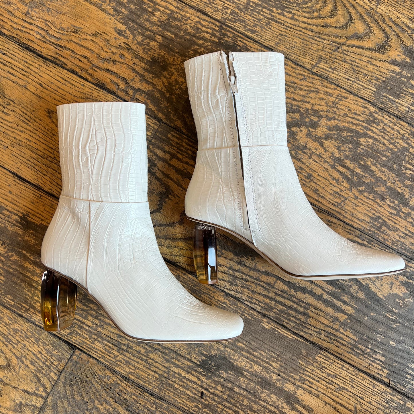 AHAAS Soap Heel Boots Two Skirts