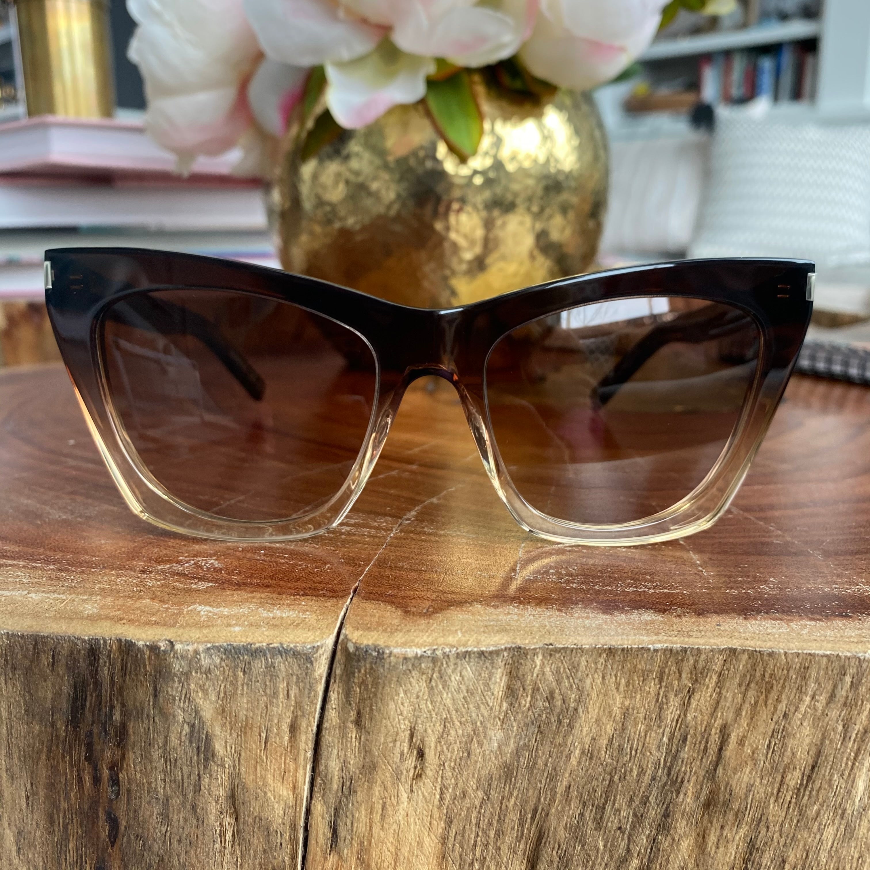 Saint laurent sunglasses top brown