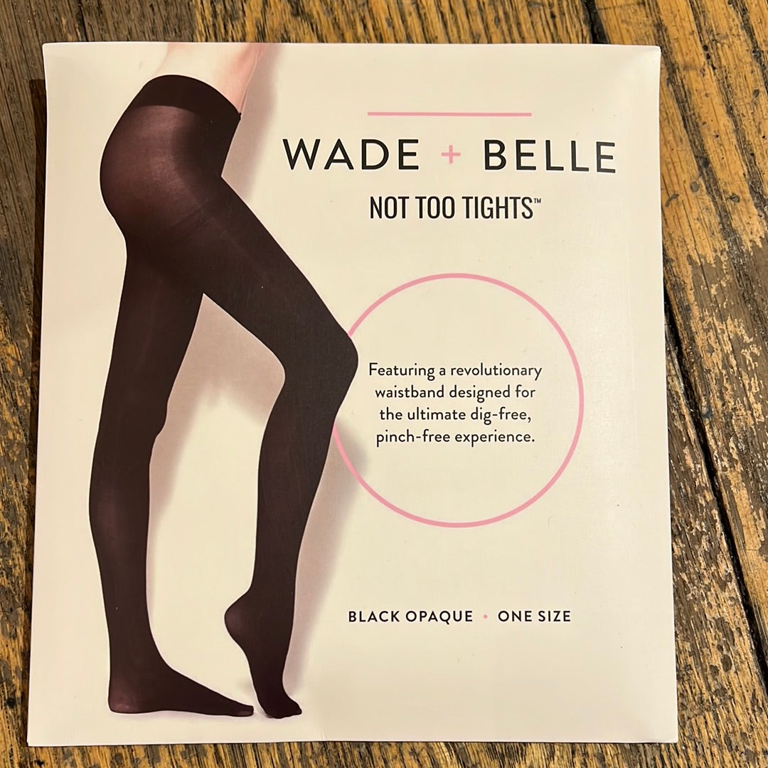 Wade + Belle Not Too Tights Black Opaque
